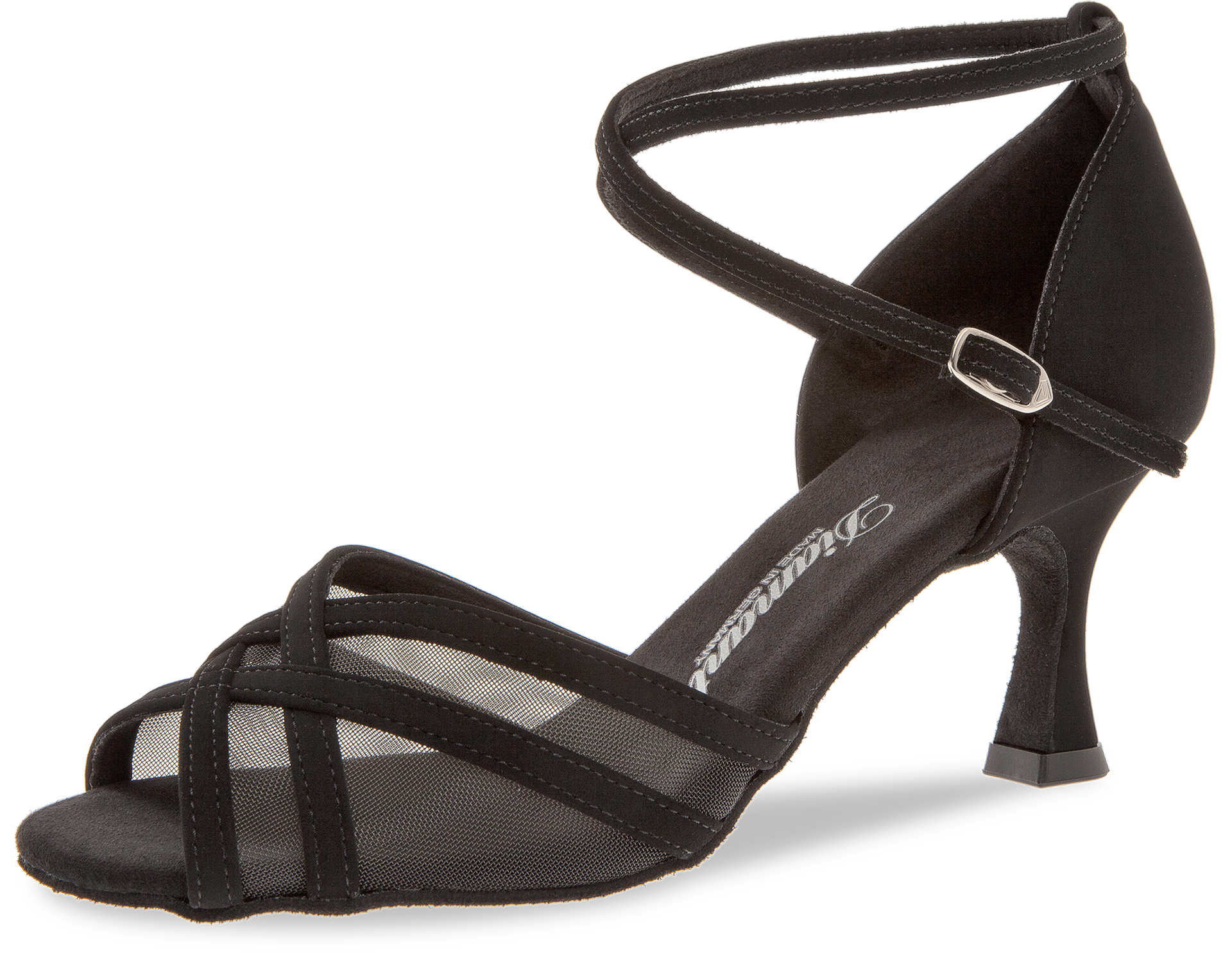 Diamant 035-087-040-Ballroom Shoes 2.5'' Suede Sole Nubuk-BLACK