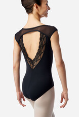 Lulli Dancewear LUF678-Amara Leotard Mancherons-NOIR