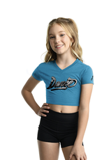 Danshuz 23301C-Girl Script DANCE Tee-TURQUOISE