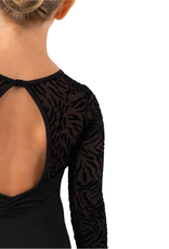 Bloch CL1066-Amelia Leotard Manches 3/4 Dos Ouvert Devant Cœur