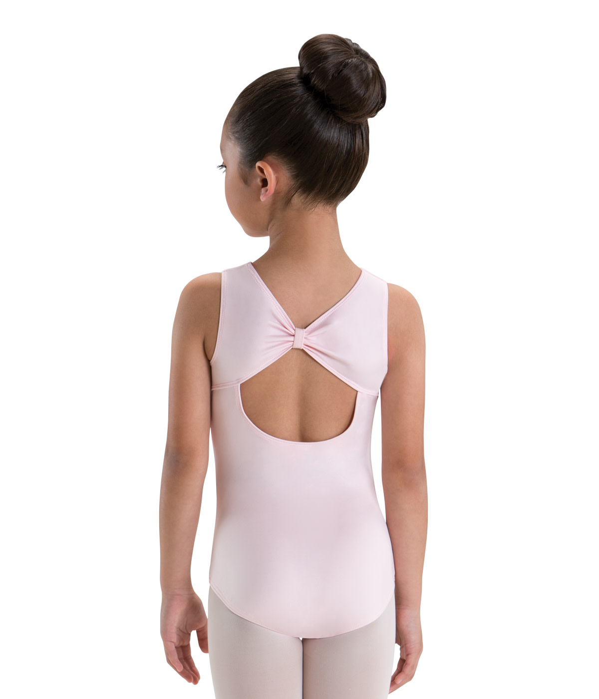 MotionWear 2577-Tab Back Tank Leotard-CHILD BLACK MC