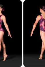Dynami GB239C-Tie Dye Printed Tank Leotard With Scrunchie