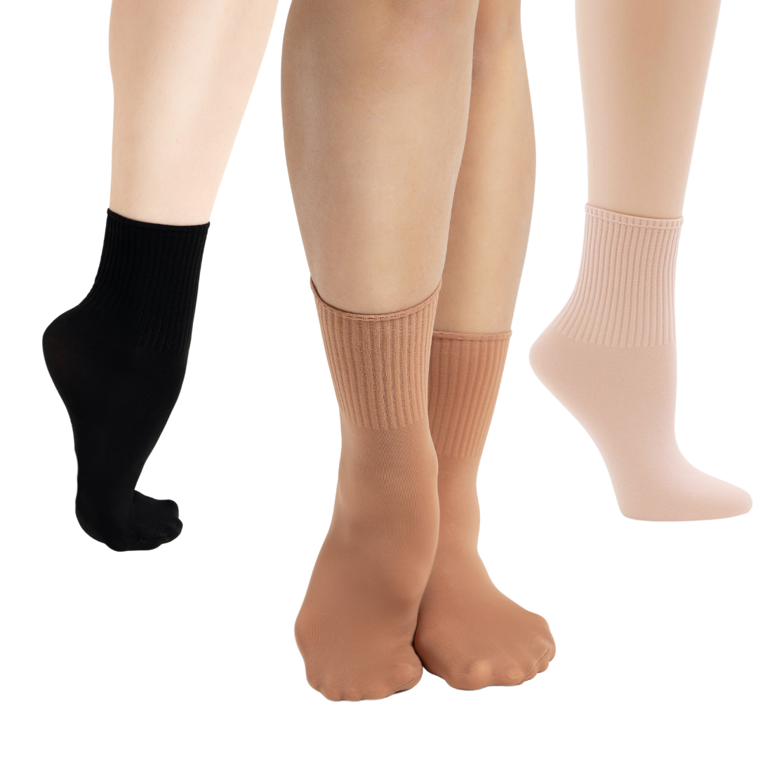 Capezio BG022-Ribbed Dance Sock One Size