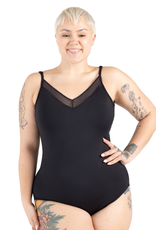 Capezio 12239W-Camisole Leotard Mesh Front and Back Yoke Panel