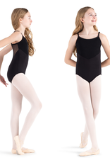 Capezio 12222C-Child Camisole Leotard With Mesh-BLACK