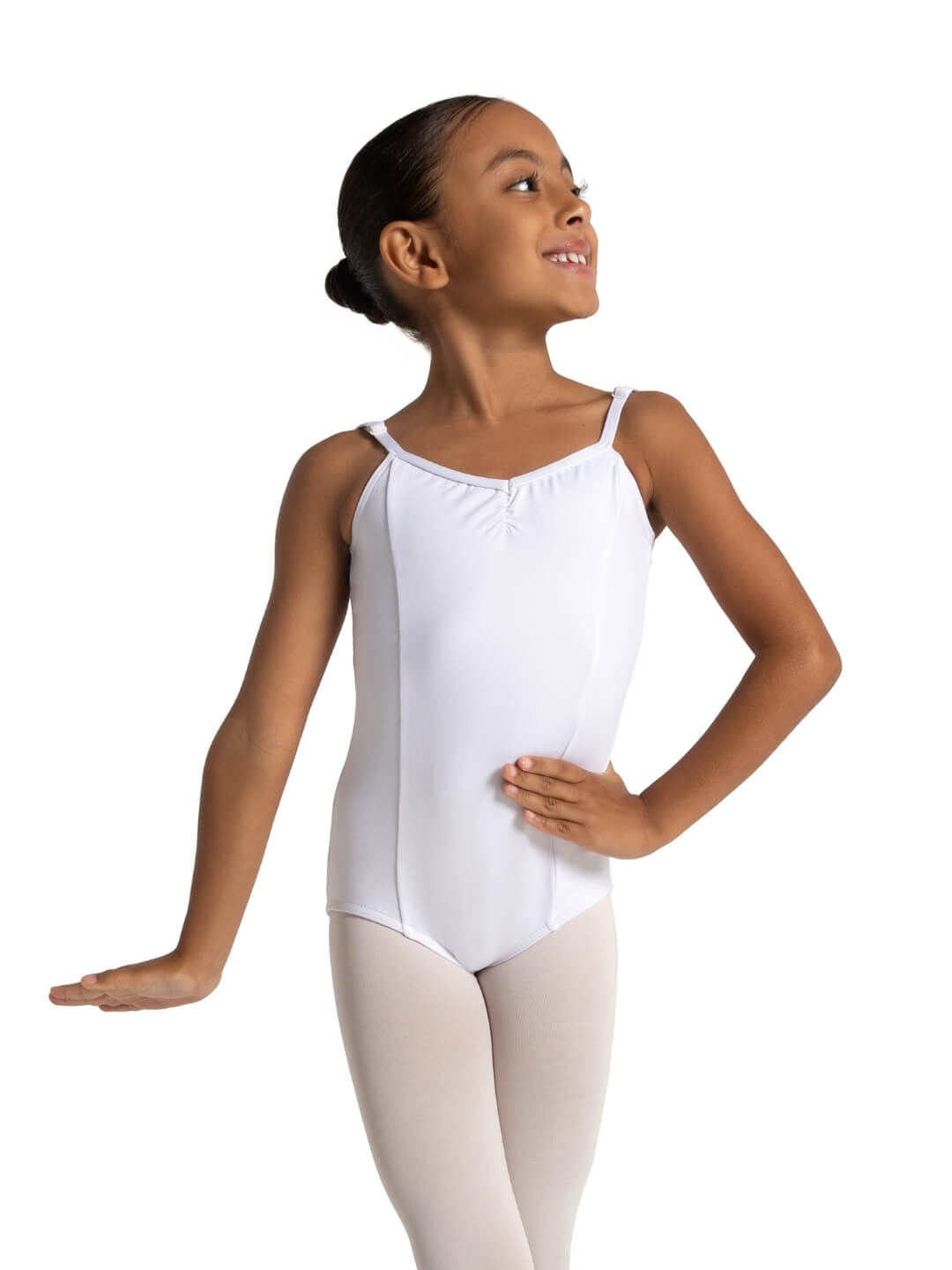 Capezio SE1018C-Maillot Camisole à Double Pincement Enfant avec Couture Princesse et Bretelles Réglables