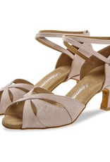 Diamant 141-077-525-Ballroom Shoes 2'' Flare Suede Sole Velvet Reflex-NUDE