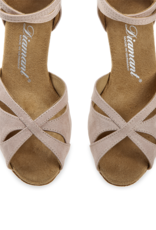 Diamant 141-077-525-Ballroom Shoes 2'' Flare Suede Sole Velvet Reflex-NUDE