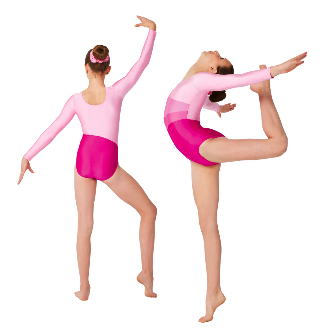 Mondor 7813-D6-Long Sleeve Gym Leotard Orchid