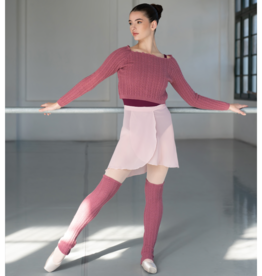 Intermezzo 6646-Fedora Cropped Long-Sleeve Sweater Violet