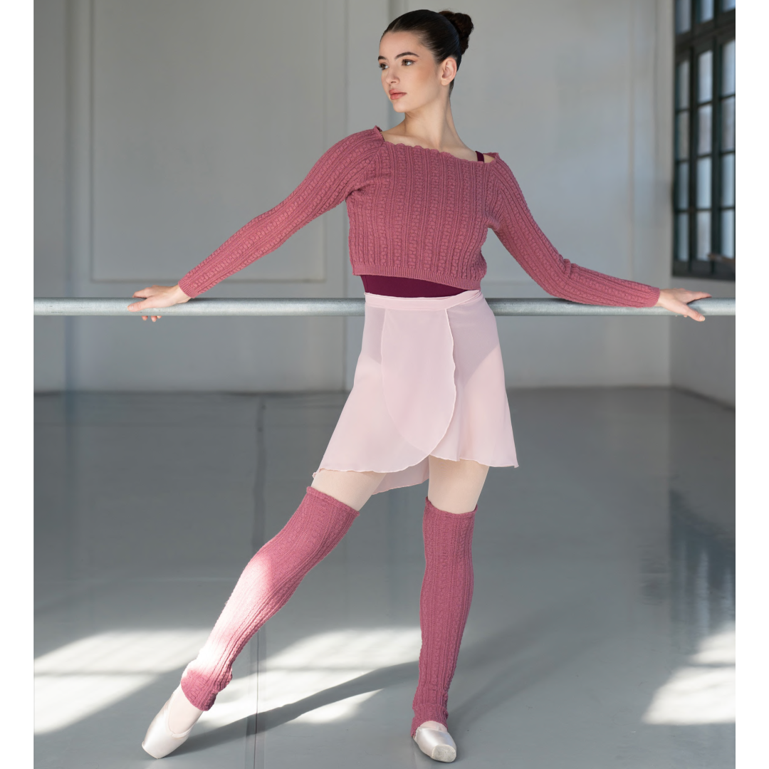 Intermezzo 6646-Fedora Cropped Long-Sleeve Sweater Violet