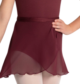 Capezio SE1057C-Child One Size Wrap Skirt-BOURGOGNE