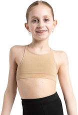 Capezio 3769T-Girls Seamless Convertible Longline Bra-NUD