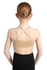 Capezio 3769T-Girls Seamless Convertible Longline Bra-NUD