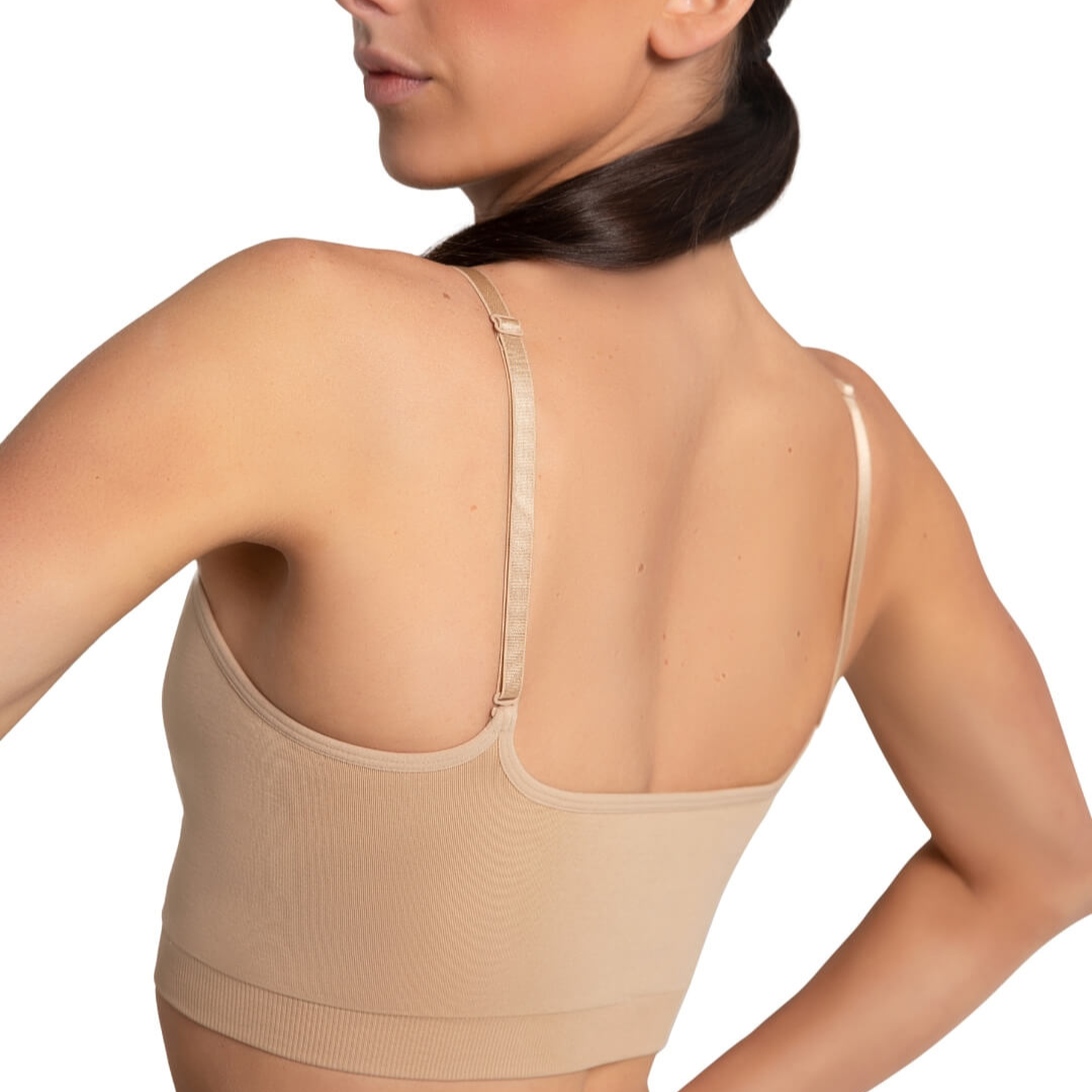 Capezio 3769W-Soutien-Gorge Femme Long Convertible Sans Couture - NUD