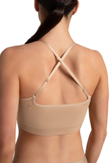 Capezio 3769W-Soutien-Gorge Femme Long Convertible Sans Couture - NUD