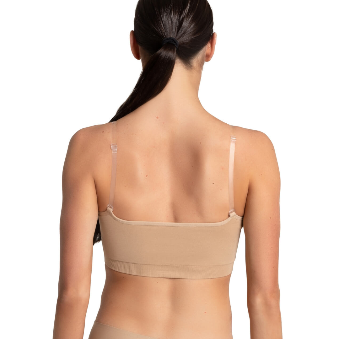 Capezio 3769W-Soutien-Gorge Femme Long Convertible Sans Couture - NUD