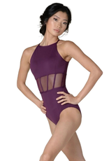 Danshuz 21105A-Leotard Camisole Open Back Mesh Inserts
