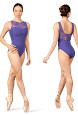Mirella M3121LM-Scoop Neckline Lace Tank Leotard