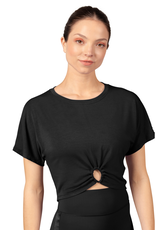 Mirella M750L-Cropped T-Shirt Keyhole Detail