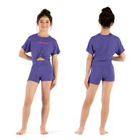 Mirella M753C-T-shirt Court Imprimé Dance - TANZANITE