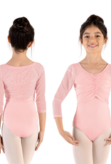 Mirella M751C-Mesh 3/4 Sleeve Top