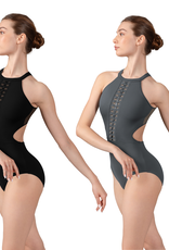 Bloch L9250-Kelsie Mock Neckline Weave Detail Cut Out Leotard