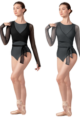 Bloch Z8459-Bethan Mesh Full Lenght Sleeve Wrap Top