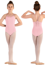 Bloch CL9277-Melica Mesh Panel NecklineWeave Detail Back Cami Leotard