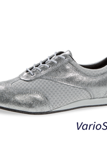 Diamant 183-435-612-V-Chaussures de Danse Semelle Plastique VarioSpin Suede Argent mesh Blanche