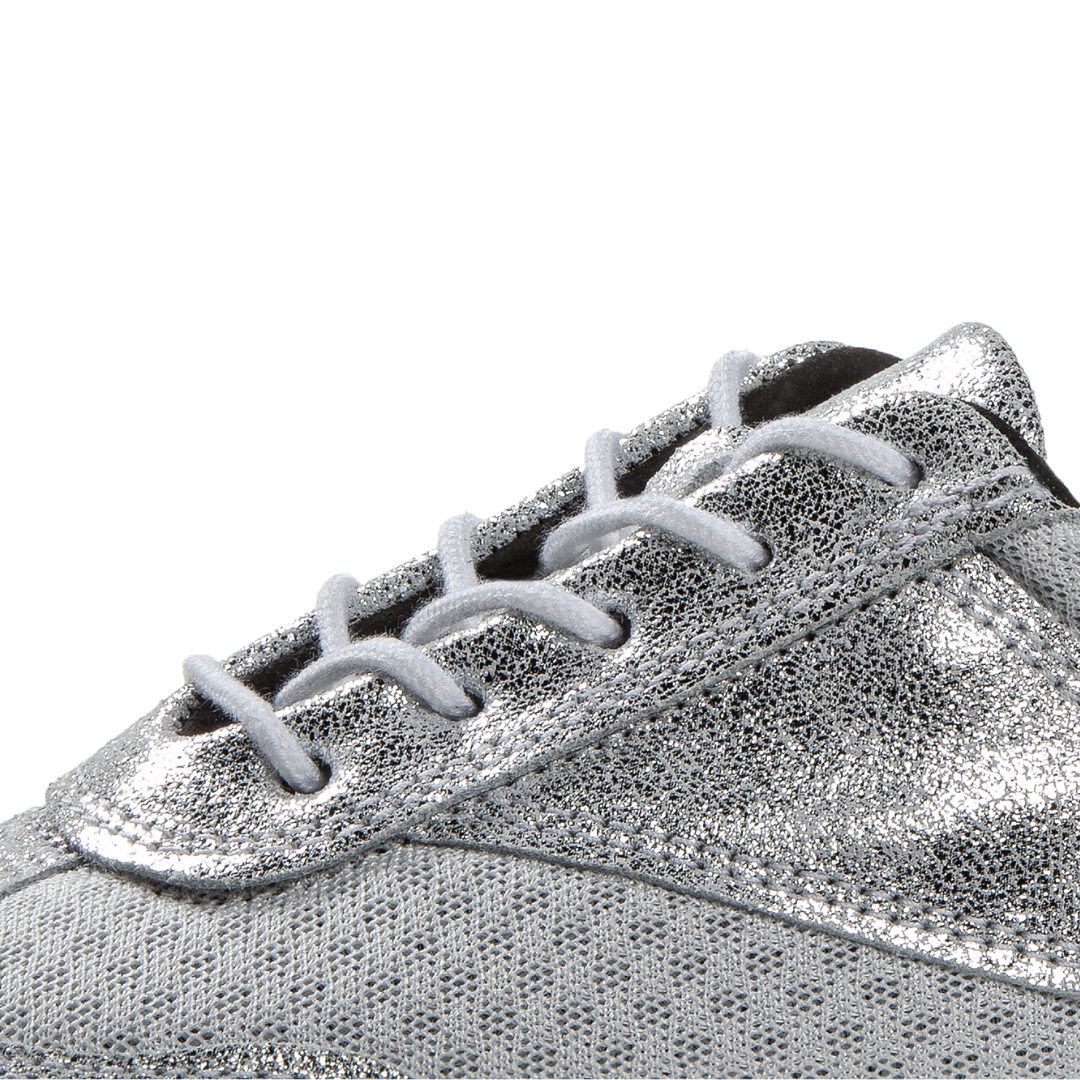 Diamant 183-435-612-V-Chaussures de Danse Semelle Plastique VarioSpin Suede Argent mesh Blanche