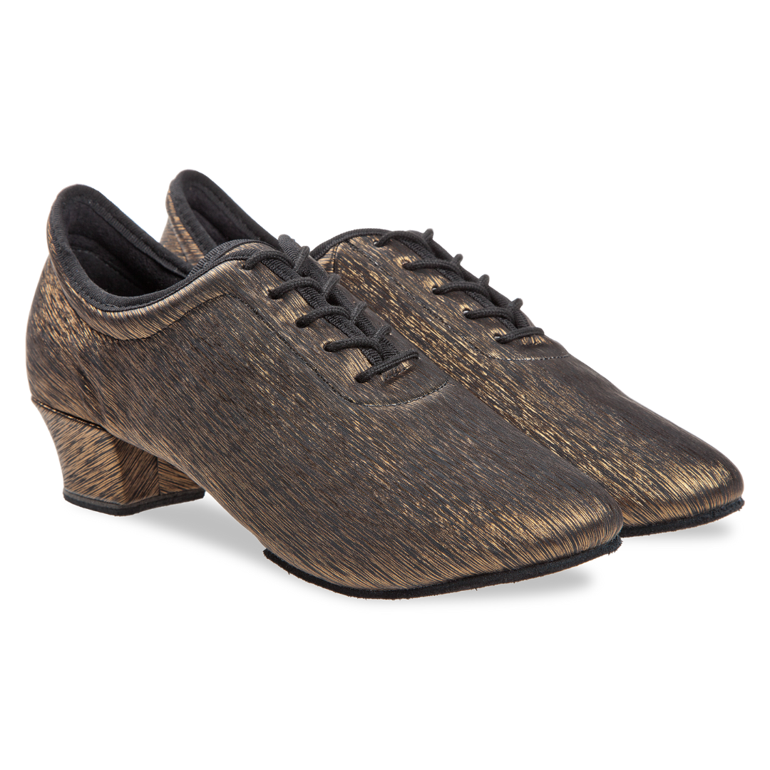 Diamant 189-234-671-Ballroom Shoes 1.5"Suede Split Sole Microfiber-Gold