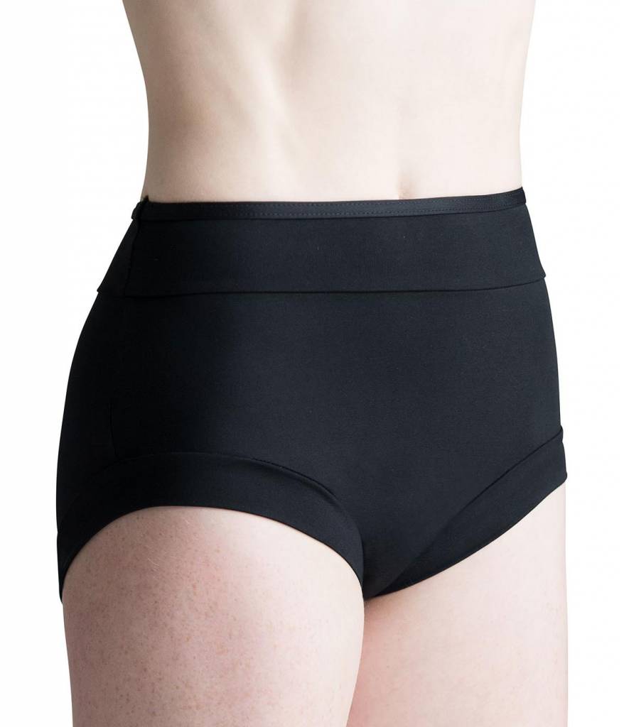 MotionWear 7073-497-Child Boycut Banded Hi-Waist Briefs-BLACK