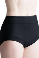 MotionWear 7073-497-Adult Boycut Banded Hi-Waist Briefs-BLACK