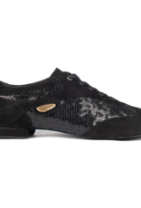 Portdance PD01-Chaussures de Danse 1/2" Semelle de Suede-NOIR