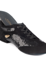 Portdance PD01-Chaussures de Danse 1/2" Semelle de Suede-NOIR
