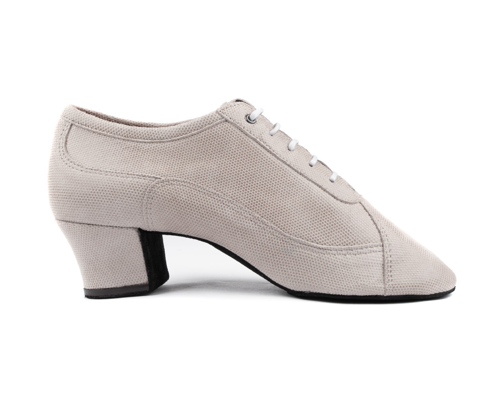 Portdance PD705-Soulier de Danse Talon cubain 1.5" Semelle Suede-GRIS EN DAIM