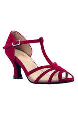 Merlet JASMINE-1404-227-Ballroom Shoes 2.5" Suede Sole Velvet Leather-FLAMENCO