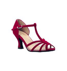 Merlet JASMINE-1404-227-Ballroom Shoes 2.5" Suede Sole Velvet Leather-FLAMENCO