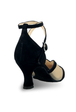 Merlet CHOLET-1404-001-Soulier de Danse Semelle Suede 2.5'' Cuir velours-NOIR
