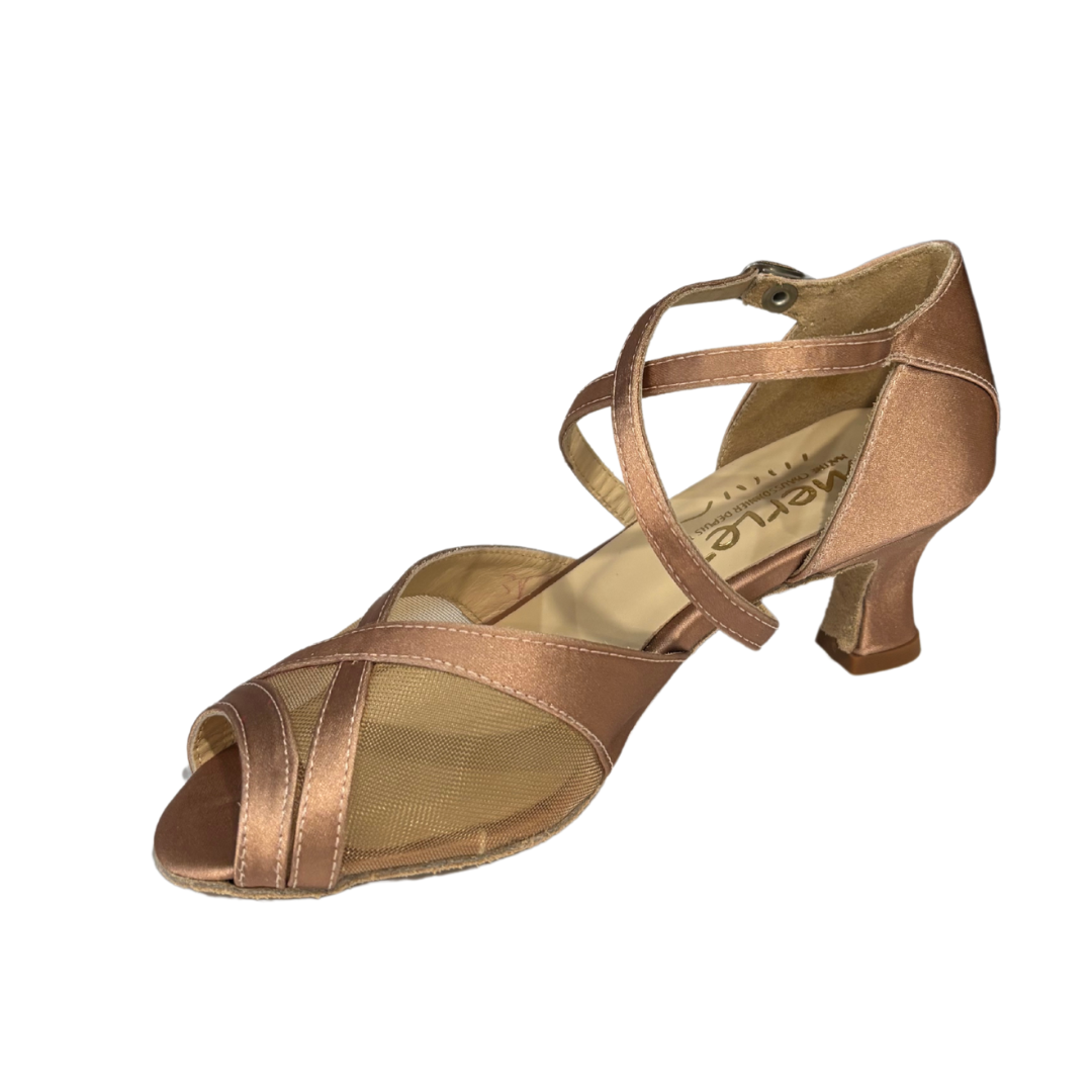 Merlet KAYA-1730-120-Soulier de Danse 2" Semelle Suede Satin-BICHE