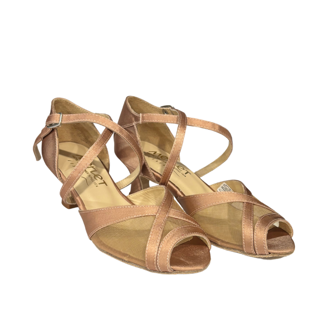 Merlet KAYA-1730-120-Soulier de Danse 2" Semelle Suede Satin-BICHE