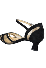 Merlet KAMI-1404-001-Soulier de Danse 2'' Semelle Suede Chèvre Velours-NOIR