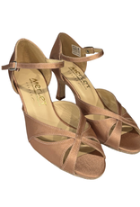 Merlet SAPHIR-1730-120-Ballroom Shoes 2.5" Suede Sole Satin-BICHE