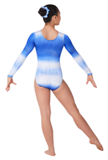 Mondor 7846-SW-Saphire-White Child Long Sleeves Gym Leotard