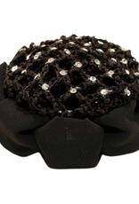 FH2 AZ0033-2 Jeweled Bun Cover With Clip-BLACK