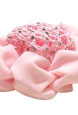 FH2 AZ0033-Jeweled Bun Cover With Clip-PINK