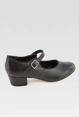 SoDanca CH01-Character Shoes Cuban heel in Leather 1.25"-BLK