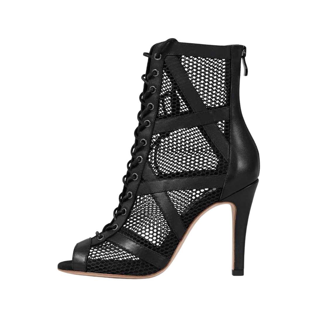 Bloch S0890L-Allure Dancing Boot Leather Sole 4-inch Stiletto Heel-BLACK