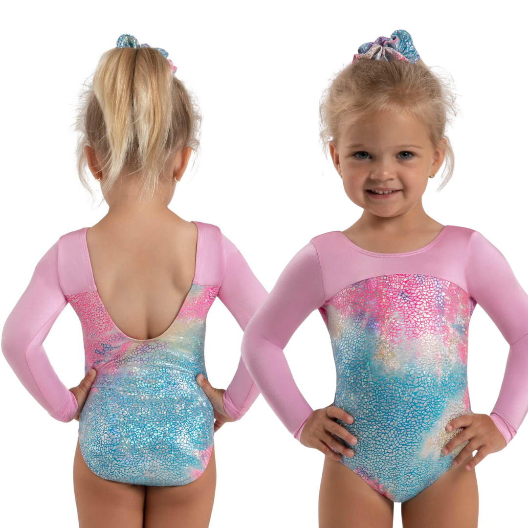 Capezio 12305C-Leotard Manches Longues Licorne Scintillant